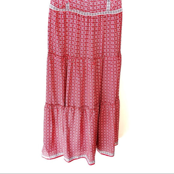 Max Studio | Red Tiered Maxi Dress - Picture 3 of 8